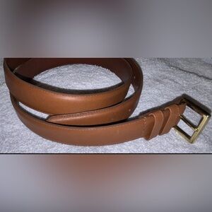 Coach Authentic 7600  44” X  1”  Wide Cow Hide Leather Belt With Brass Hardware